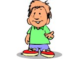 A small boy saying something